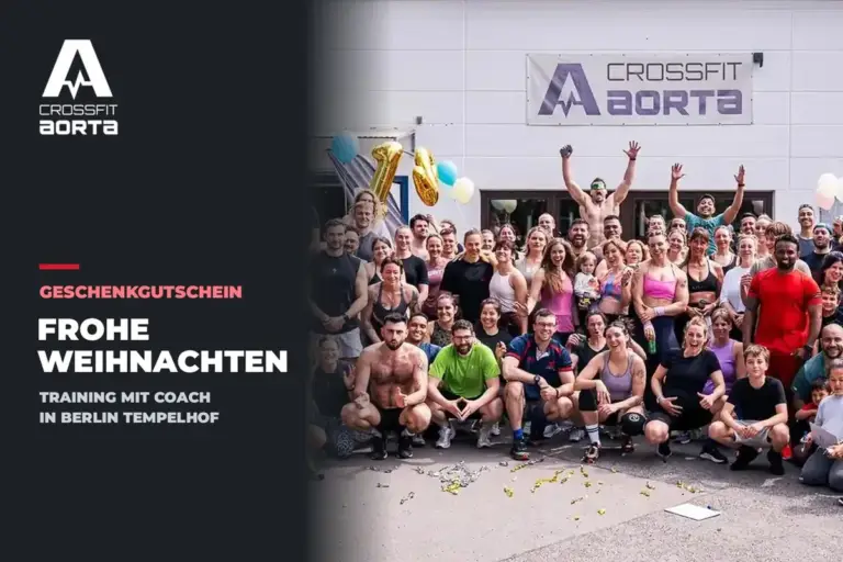 Gutscheinmotiv Frohe Weihnachten vom Hyrox & CrossFit Gym Aorta in Berlin Tempelhof